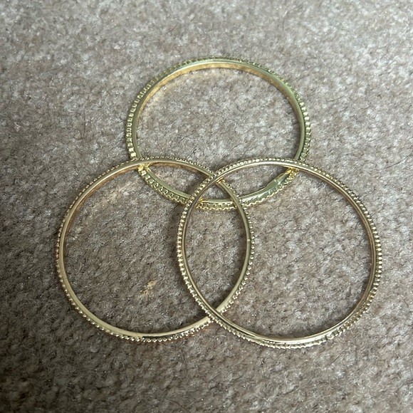 Three Sorrelli Bright Gold Bangles - Picture 1 of 3